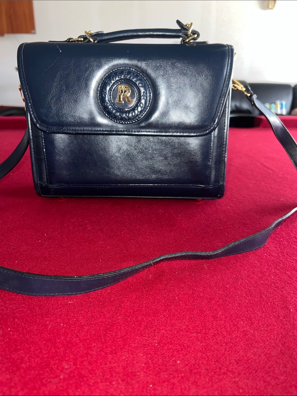 Leather crossbody handbag, Rosenio Splendid